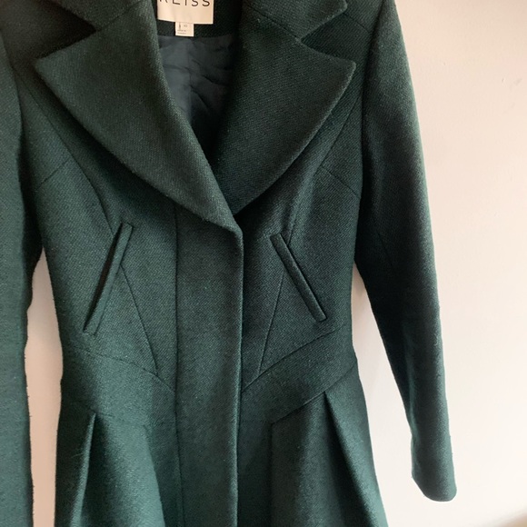 STUNNING Reiss green wool winter coat - Picture 17 of 17